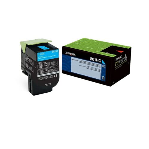 Genuine Lexmark 80C1HC0 Cyan Toner Cartridge HY