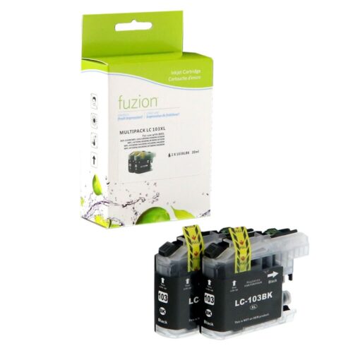 New Compatible Brother LC103BK Black Ink Cartridge HY 2/PK