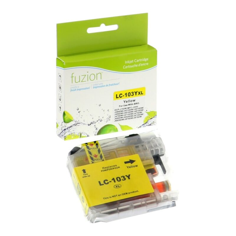 New Compatible Brother LC103Y Yellow Ink Cartridge HY