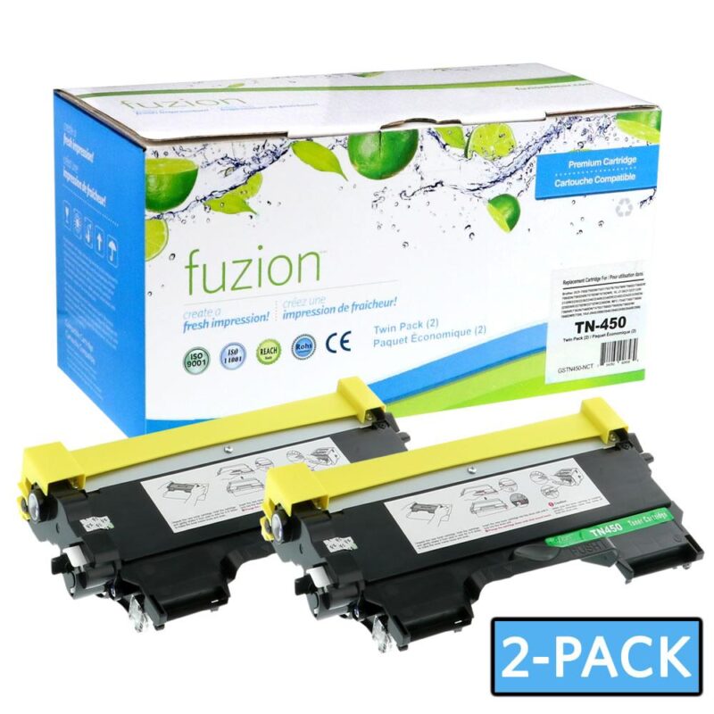 New Compatible Brother TN450 Black Toner Cartridge HY 2/PK