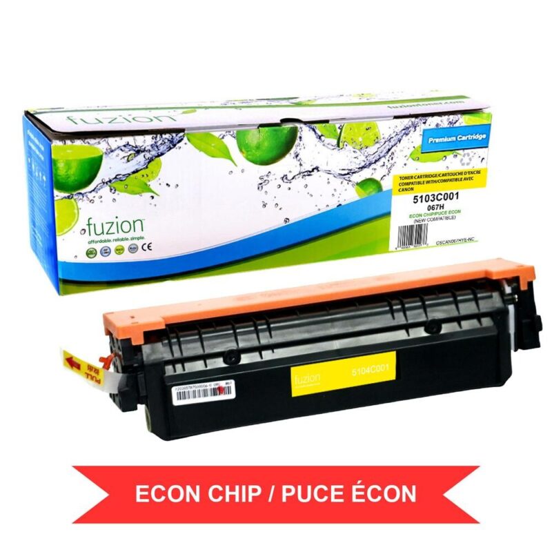 New Compatible Canon (067H) 5103C001 Yellow Toner Cartridge HY w/ ECON Chip