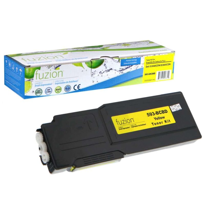 New Compatible Dell 593-BCBD Yellow Toner Cartridge HY