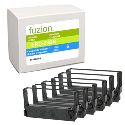 New Compatible Epson ERC-23BR Black/Red Ribbon-6/PK New Compatible Epson ERC-23BR Black/Red Ribbon-6/PK