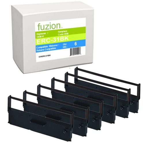 New Compatible Epson ERC-31B Black Ribbon-6/PK New Compatible Epson ERC-31B Black Ribbon-6/PK