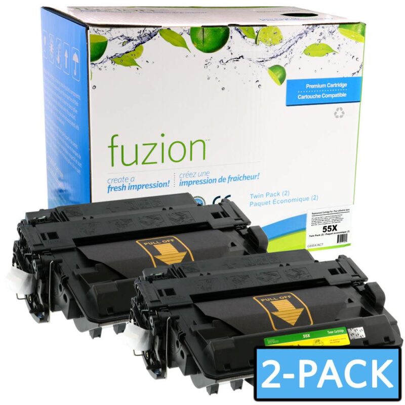 New Compatible HP 55X Black Toner Cartridge HY 2/PK
