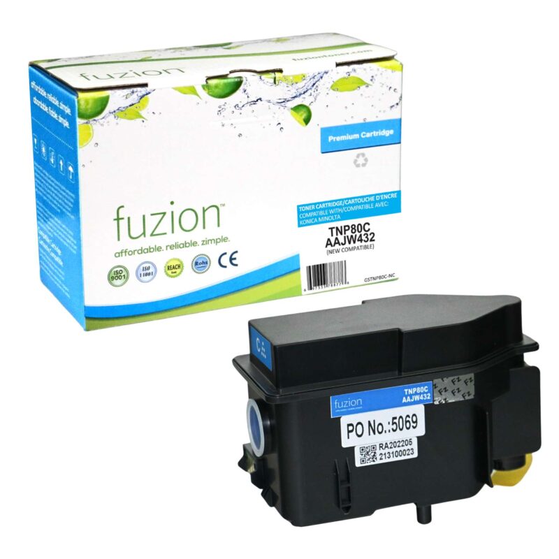 New Compatible Konica Minolta TNP80C Cyan Toner Cartridge