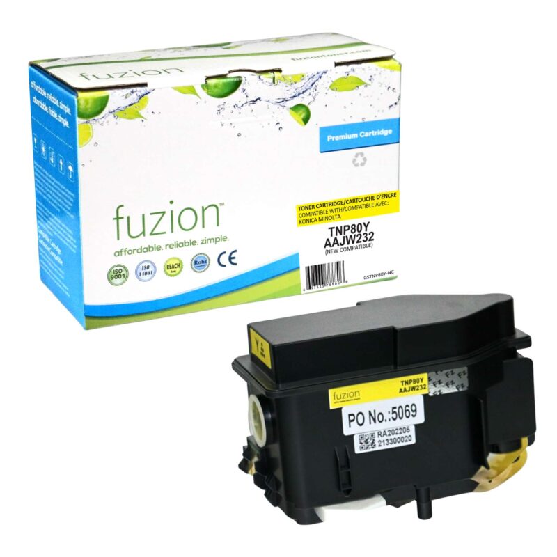 New Compatible Konica Minolta TNP80Y Yellow Toner Cartridge