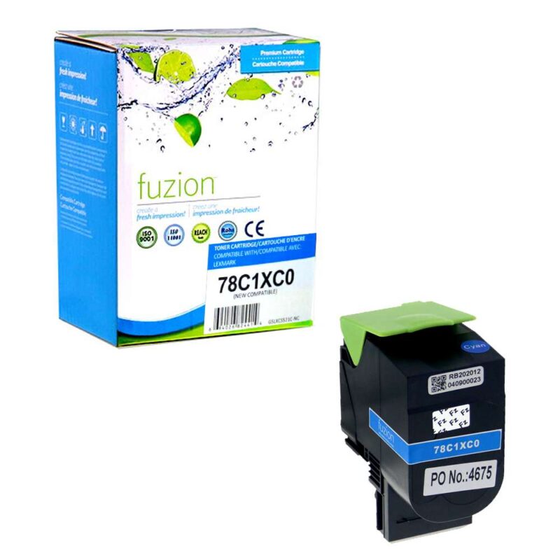 New Compatible Lexmark 78C1XC0 Cyan Toner Cartridge HY