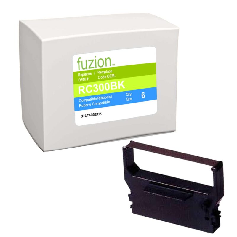 New Compatible Star Micronics RC300BK Black Ribbon-6/PK