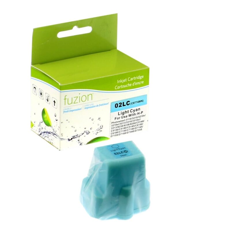 Remanufactured HP 02 C8774WN Light Cyan Ink Cartridge