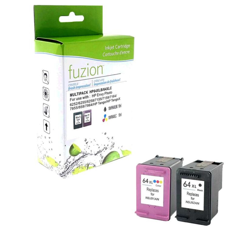 Remanufactured HP 64XL Black/Colour Ink Combo HY